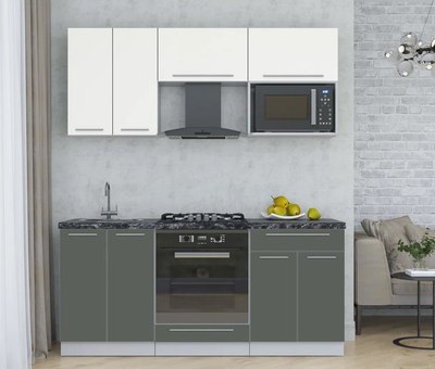 Кухонный гарнитур Интерлиния Мила Пластик 1.8