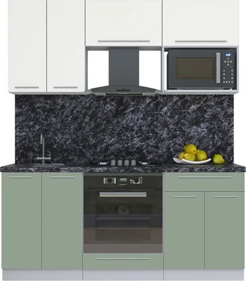 Кухонный гарнитур Интерлиния Мила Пластик 1.8 - фото