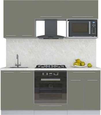 Кухонный гарнитур Интерлиния Мила Пластик 1.8 - фото
