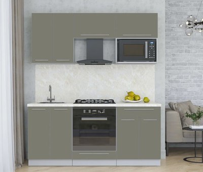 Кухонный гарнитур Интерлиния Мила Пластик 1.8