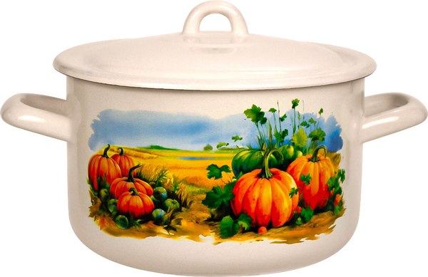 Кастрюля Лысьвенские эмали Осенний вайб С-16141/4ЖмЭК - фото