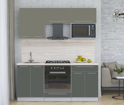 Кухонный гарнитур Интерлиния Мила Пластик 1.8