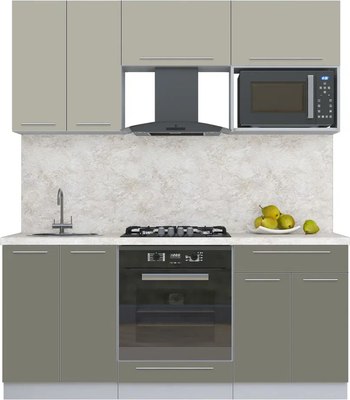 Кухонный гарнитур Интерлиния Мила Пластик 1.8 - фото