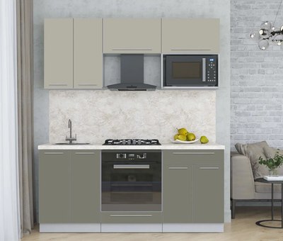 Кухонный гарнитур Интерлиния Мила Пластик 1.8