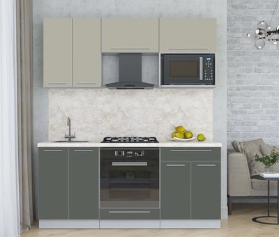 Кухонный гарнитур Интерлиния Мила Пластик 1.8