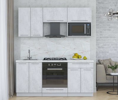 Кухонный гарнитур Интерлиния Мила Пластик 1.8