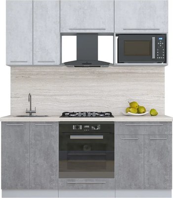 Кухонный гарнитур Интерлиния Мила Пластик 1.8 - фото