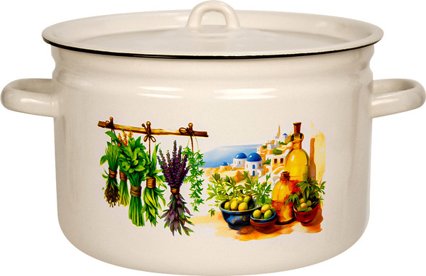 Кастрюля Лысьвенские эмали Санторини С-1620/4ЖмЭК - фото