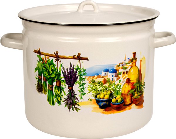 Кастрюля Лысьвенские эмали Санторини С-1621/4ЖмЭК - фото