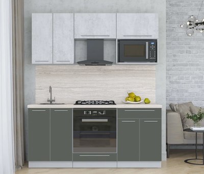 Кухонный гарнитур Интерлиния Мила Пластик 1.8