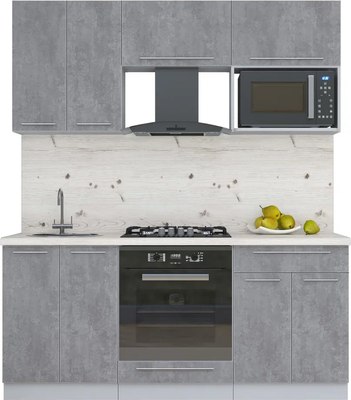Кухонный гарнитур Интерлиния Мила Пластик 1.8 - фото