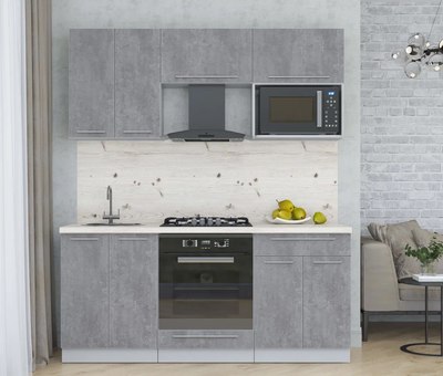 Кухонный гарнитур Интерлиния Мила Пластик 1.8