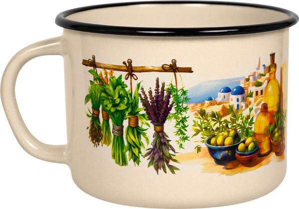 Кружка Лысьвенские эмали Санторини С-0107/4ЖмЭК - фото