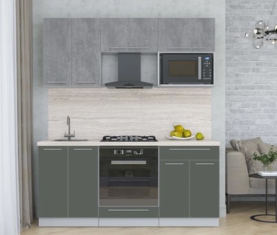 Кухонный гарнитур Интерлиния Мила Пластик 1.8