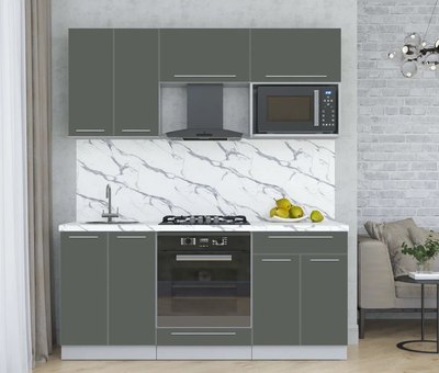 Кухонный гарнитур Интерлиния Мила Пластик 1.8