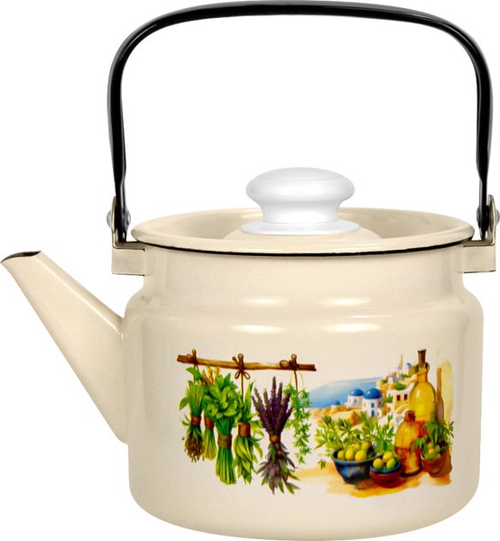 Чайник Лысьвенские эмали Санторини С-2710 П2/4ЖмРчЭК - фото