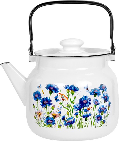 Чайник Лысьвенские эмали Васильки С-2710 П2/4РчЭК - фото