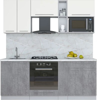 Кухонный гарнитур Интерлиния Мила Пластик 2.0 - фото