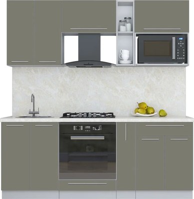 Кухонный гарнитур Интерлиния Мила Пластик 2.0 - фото