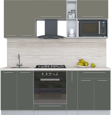 Кухонный гарнитур Интерлиния Мила Пластик 2.0 - фото