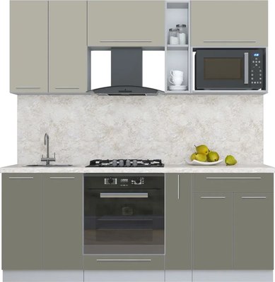 Кухонный гарнитур Интерлиния Мила Пластик 2.0 - фото