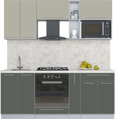 Кухонный гарнитур Интерлиния Мила Пластик 2.0 - фото