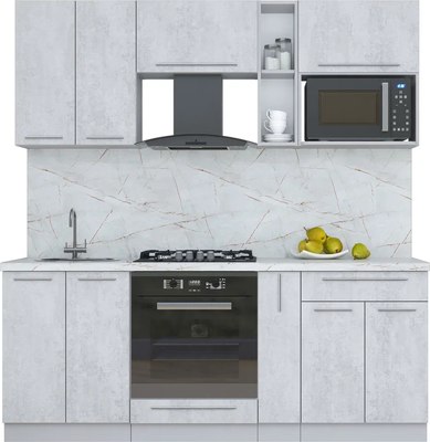 Кухонный гарнитур Интерлиния Мила Пластик 2.0 - фото