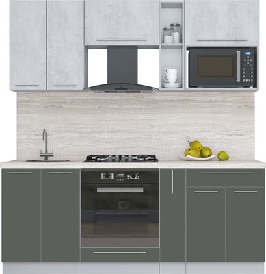 Кухонный гарнитур Интерлиния Мила Пластик 2.0 - фото