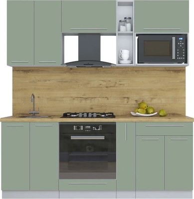 Кухонный гарнитур Интерлиния Мила Пластик 2.0 - фото