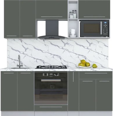 Кухонный гарнитур Интерлиния Мила Пластик 2.0 - фото