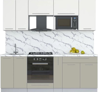 Кухонный гарнитур Интерлиния Мила Пластик 2.2 - фото