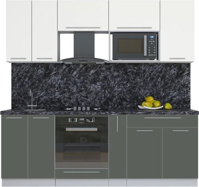 Кухонный гарнитур Интерлиния Мила Пластик 2.2 - фото