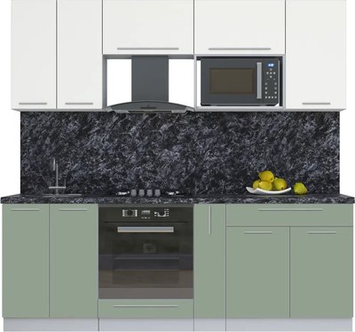 Кухонный гарнитур Интерлиния Мила Пластик 2.2 - фото