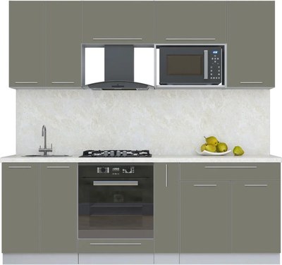 Кухонный гарнитур Интерлиния Мила Пластик 2.2 - фото