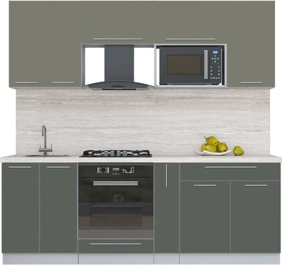 Кухонный гарнитур Интерлиния Мила Пластик 2.2 - фото