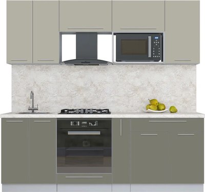 Кухонный гарнитур Интерлиния Мила Пластик 2.2 - фото