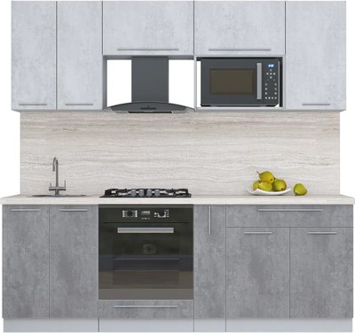 Кухонный гарнитур Интерлиния Мила Пластик 2.2 - фото