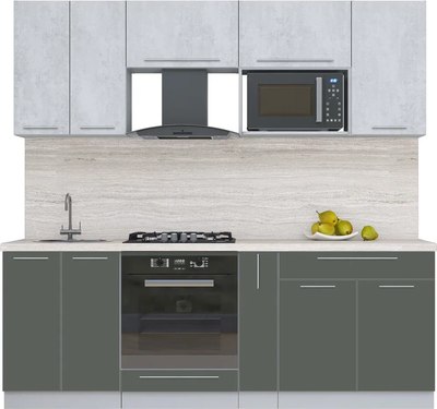 Кухонный гарнитур Интерлиния Мила Пластик 2.2 - фото