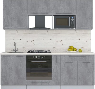 Кухонный гарнитур Интерлиния Мила Пластик 2.2 - фото