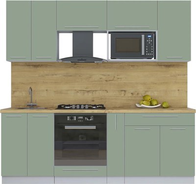Кухонный гарнитур Интерлиния Мила Пластик 2.2 - фото