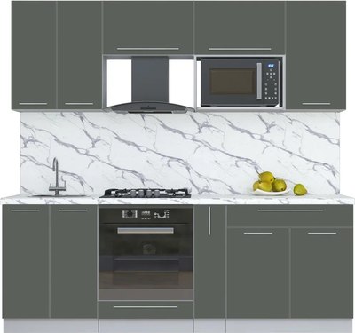 Кухонный гарнитур Интерлиния Мила Пластик 2.2 - фото
