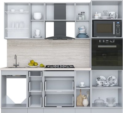 Кухонный гарнитур Интерлиния Мила Пластик 2.3
