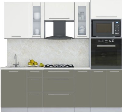Кухонный гарнитур Интерлиния Мила Пластик 2.3 - фото