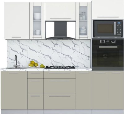 Кухонный гарнитур Интерлиния Мила Пластик 2.3 - фото