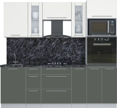 Кухонный гарнитур Интерлиния Мила Пластик 2.3 - фото