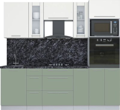 Кухонный гарнитур Интерлиния Мила Пластик 2.3 - фото