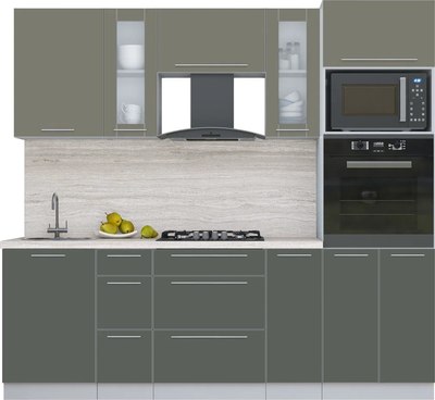 Кухонный гарнитур Интерлиния Мила Пластик 2.3 - фото