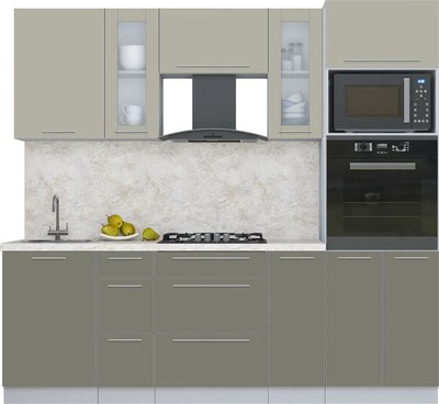 Кухонный гарнитур Интерлиния Мила Пластик 2.3 - фото