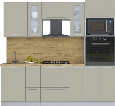 Кухонный гарнитур Интерлиния Мила Пластик 2.3 - фото