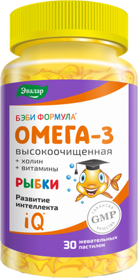 Жирные кислоты Эвалар Бэби Формула Рыбки Омега-3 - фото